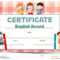 Certificate Template For English Award With Many Kids Stock With Certificate Of Achievement Template For Kids