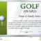 Certificate Template For Golf Award Stock Vector for Golf Certificate Template Free