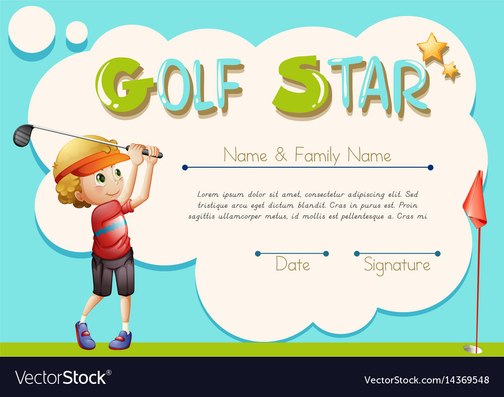 Certificate Template For Golf Star Within Golf Certificate Template Free