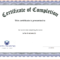 Certificate Template Free Printable – Free Download Within Training Certificate Template Word Format