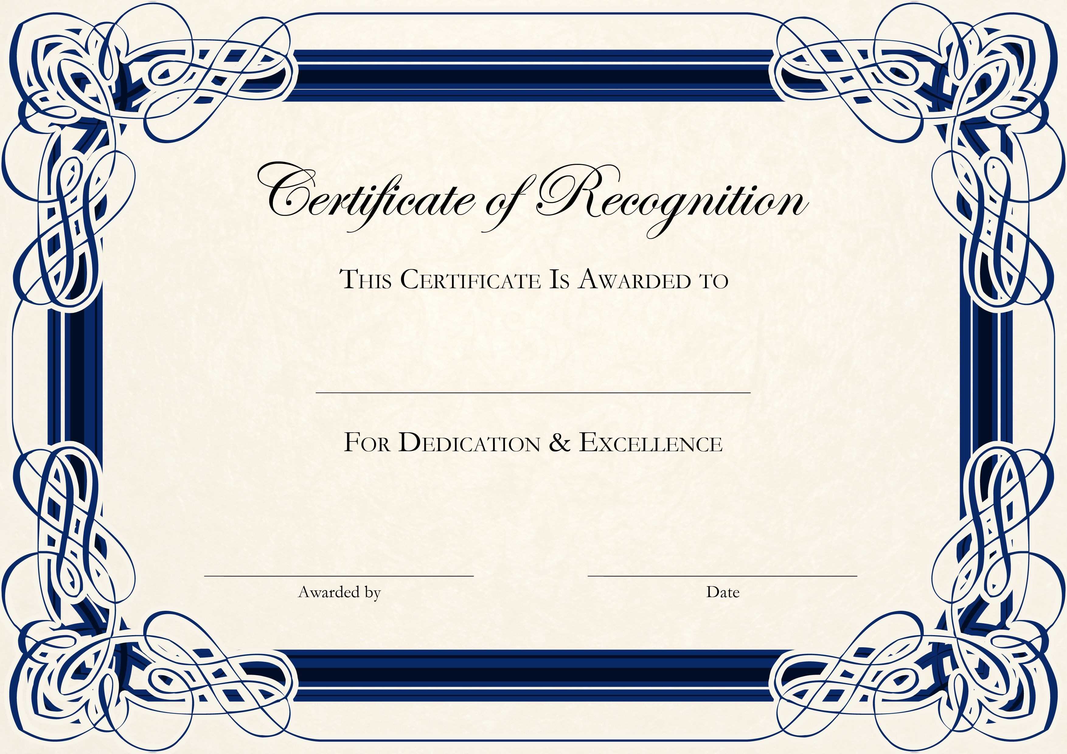 Certificate Template High Resolution Never Underestimate Inside High Resolution Certificate Template