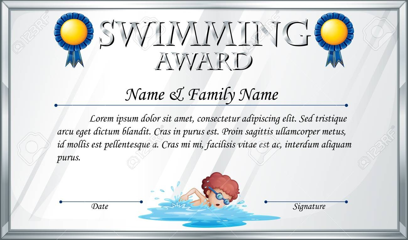 Certificate Template Swimming Ten Facts About Certificate For Swimming Award Certificate Template