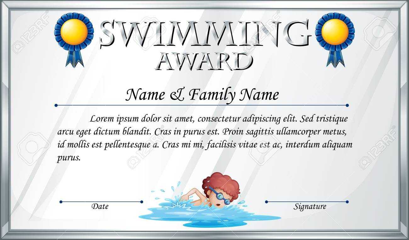 Certificate Template Swimming Ten Facts About Certificate For Swimming Award Certificate Template