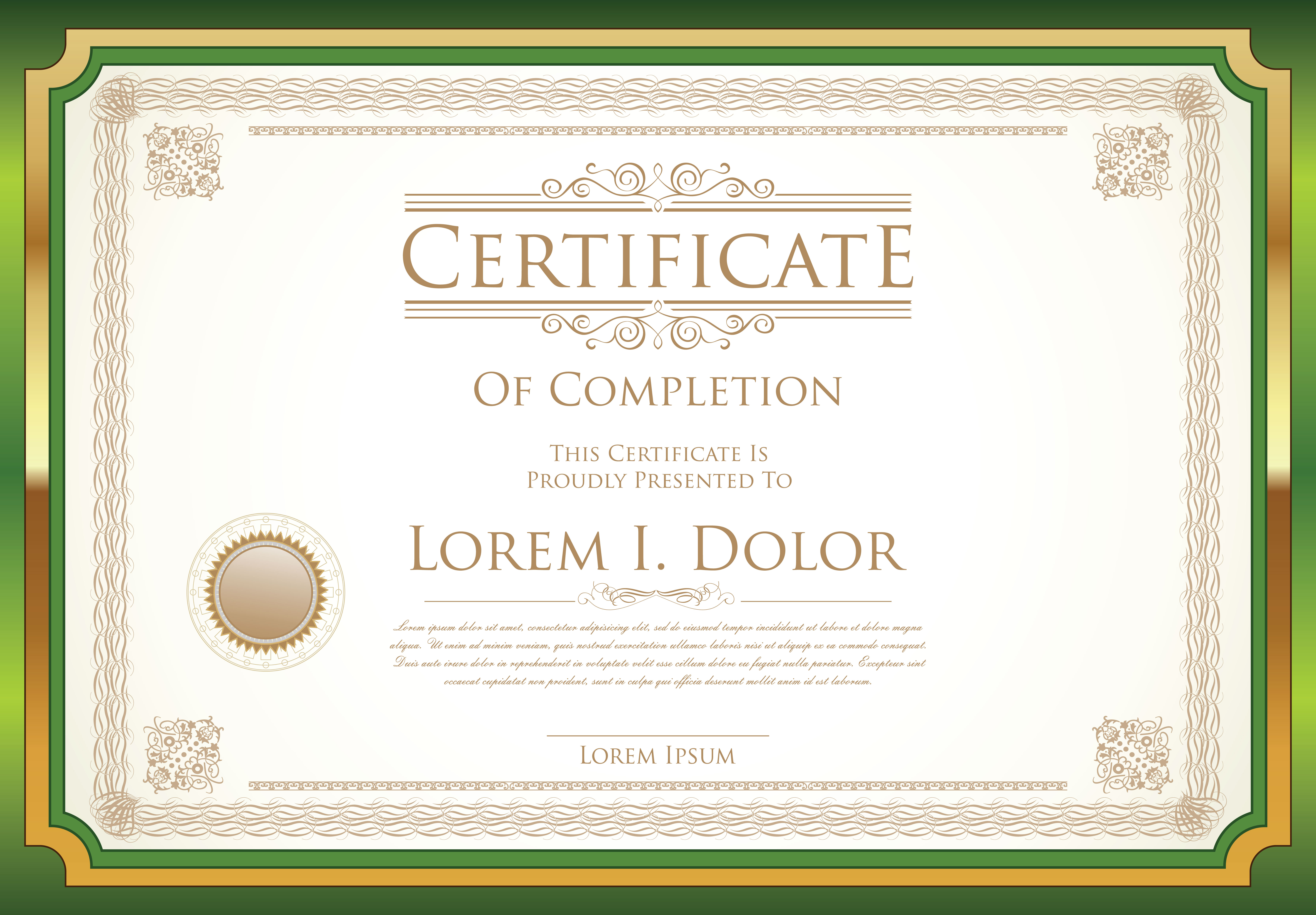 Certificate Template Vector – Download Free Vector Art Regarding Commemorative Certificate Template