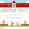 Certificate Template With Children On Background Stock Intended For Small Certificate Template