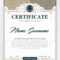 Certificate Template With Clean And Modern Pattern, Luxury  Golden,qualification.. For Qualification Certificate Template