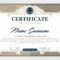 Certificate Template With Clean And Modern Pattern, Luxury  Golden,qualification.. with regard to Qualification Certificate Template