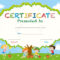 Certificate Template With Kids Planting Trees Illustration Pertaining To Free Printable Certificate Templates For Kids