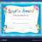 Certificate Template With Kids Swimming With Regard To Swimming Award Certificate Template