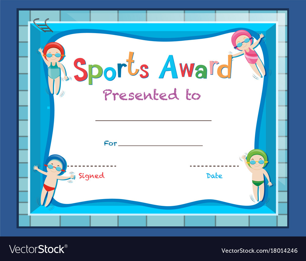 Certificate Template With Kids Swimming With Regard To Swimming Award Certificate Template