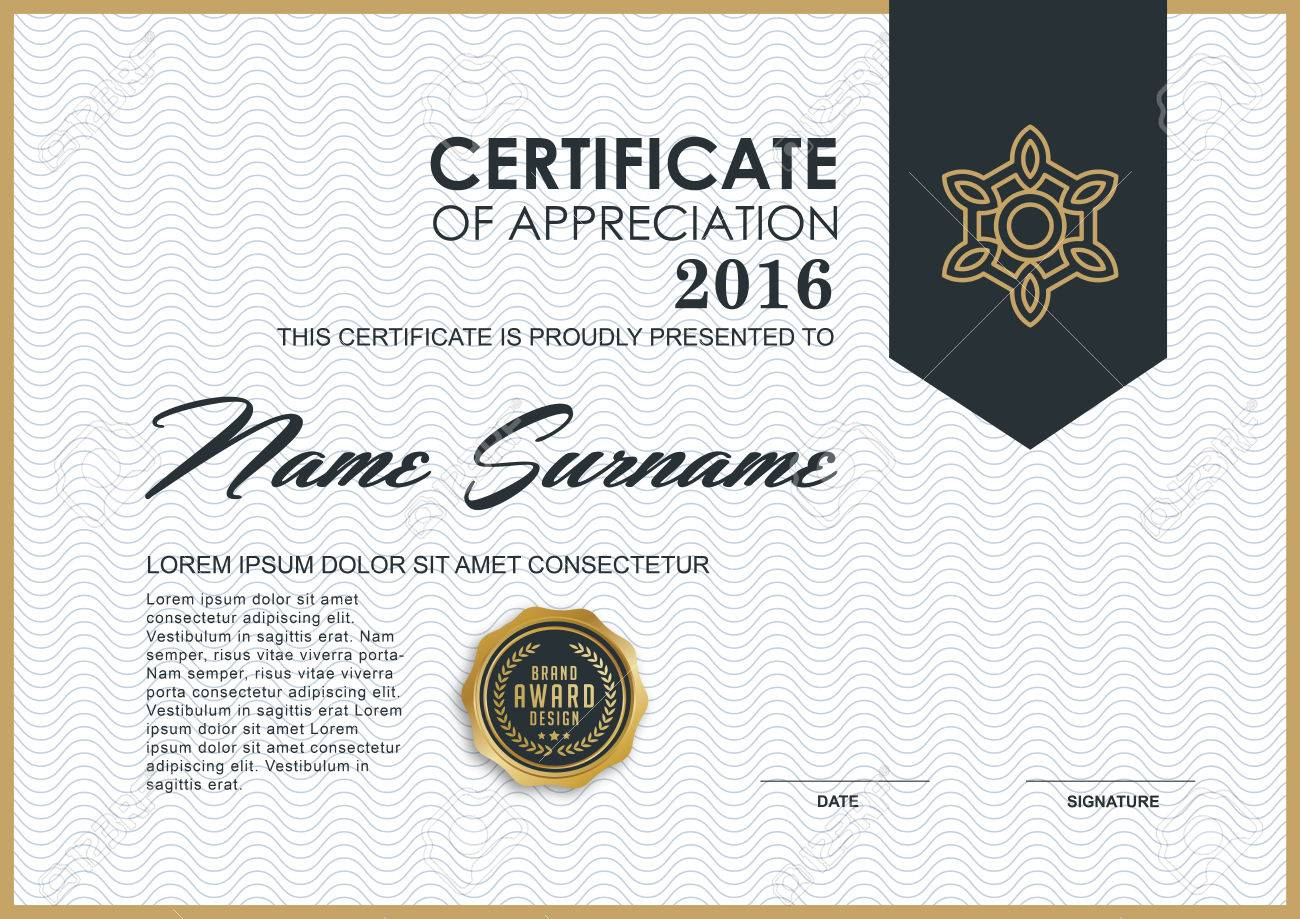Certificate Template With Luxury And Modern Pattern,, Qualification.. In Qualification Certificate Template