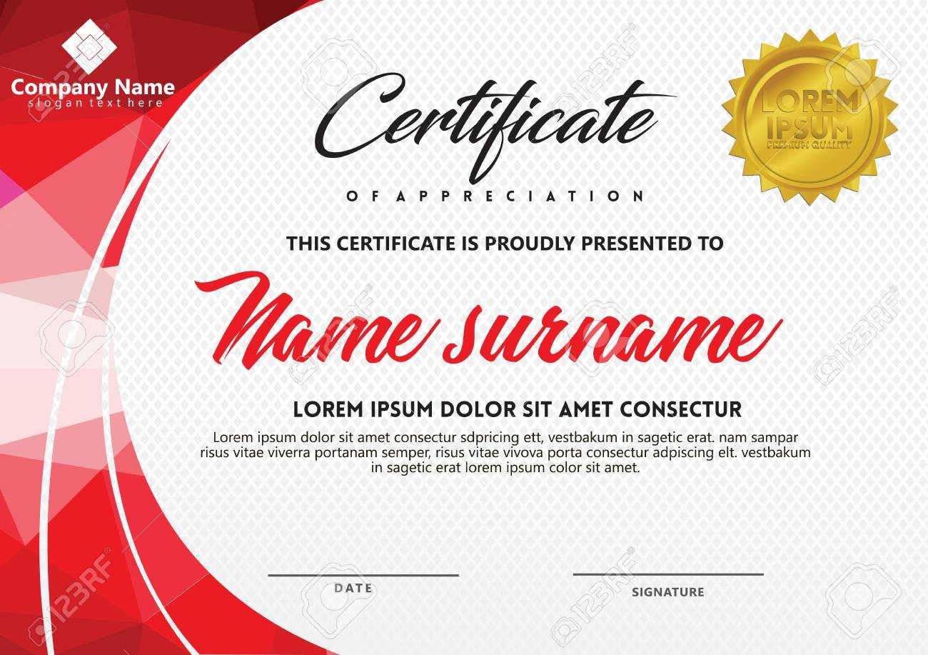 Certificate Template With Polygonal Style And Modern Pattern.. For Workshop Certificate Template