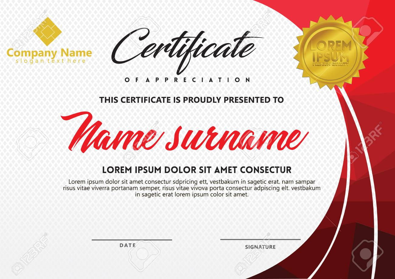 Certificate Template With Polygonal Style And Modern Pattern.. Inside Workshop Certificate Template