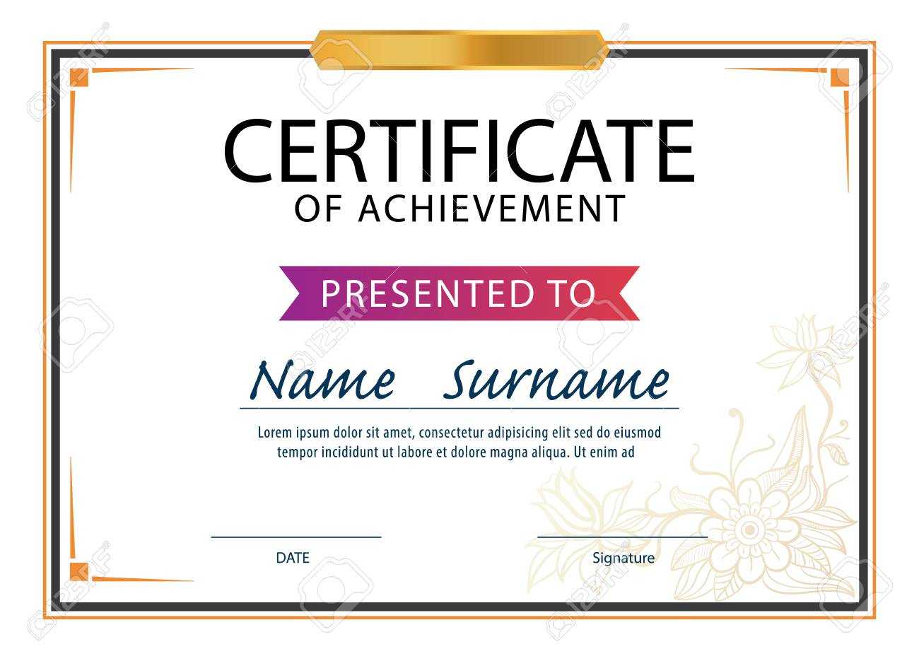 Certificate Template,diploma Layout,a4 Size ,vector Regarding Certificate Template Size