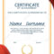Certificate Template,diploma,a4 Size ,vector With Certificate Template Size