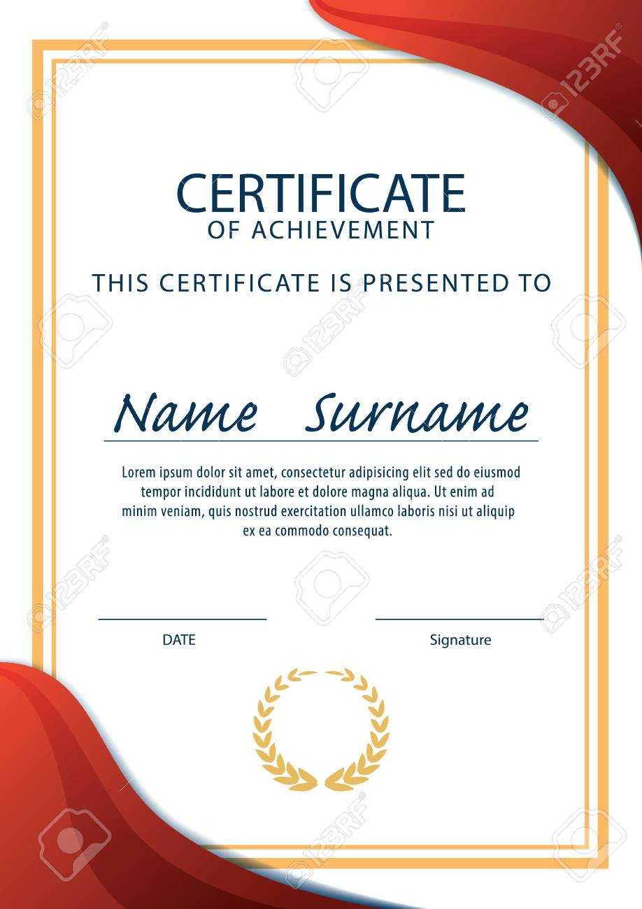 Certificate Template,diploma,a4 Size ,vector With Certificate Template Size