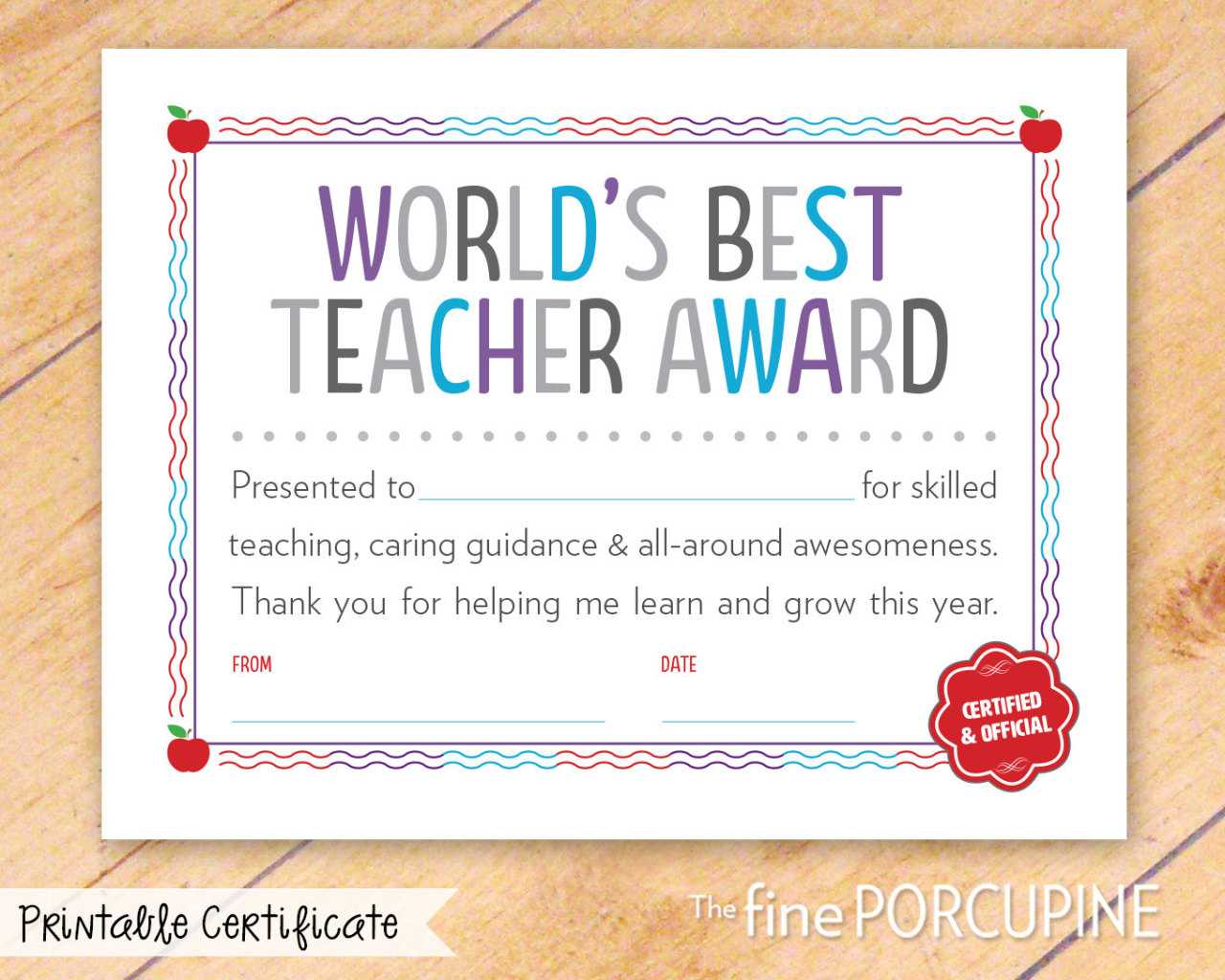 Certificate Templates: Best Teacher Certificate Templates Free Within Best Teacher Certificate Templates Free