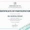 Certificate Templates: Certificate Of Participation, Format In Sample Certificate Of Participation Template
