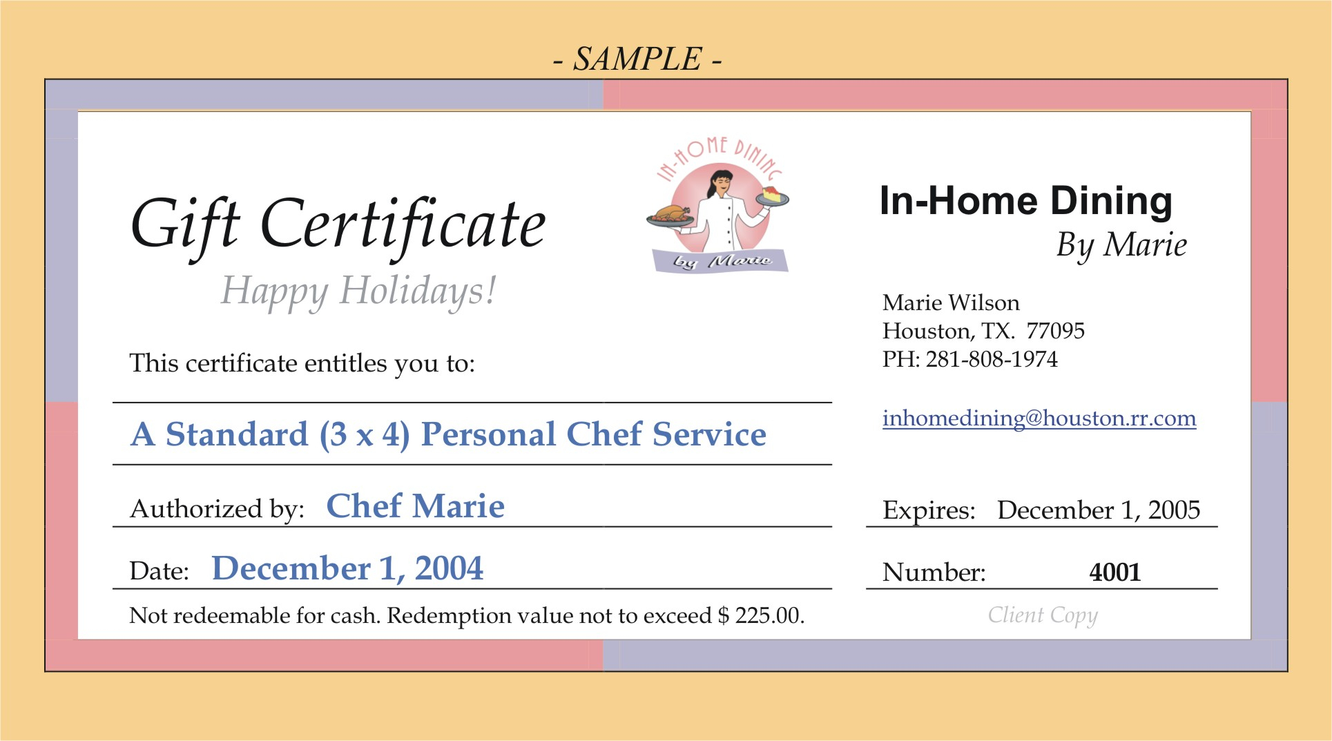 Certificate Templates: Dinner Gift Certificate Best Samples Inside Dinner Certificate Template Free