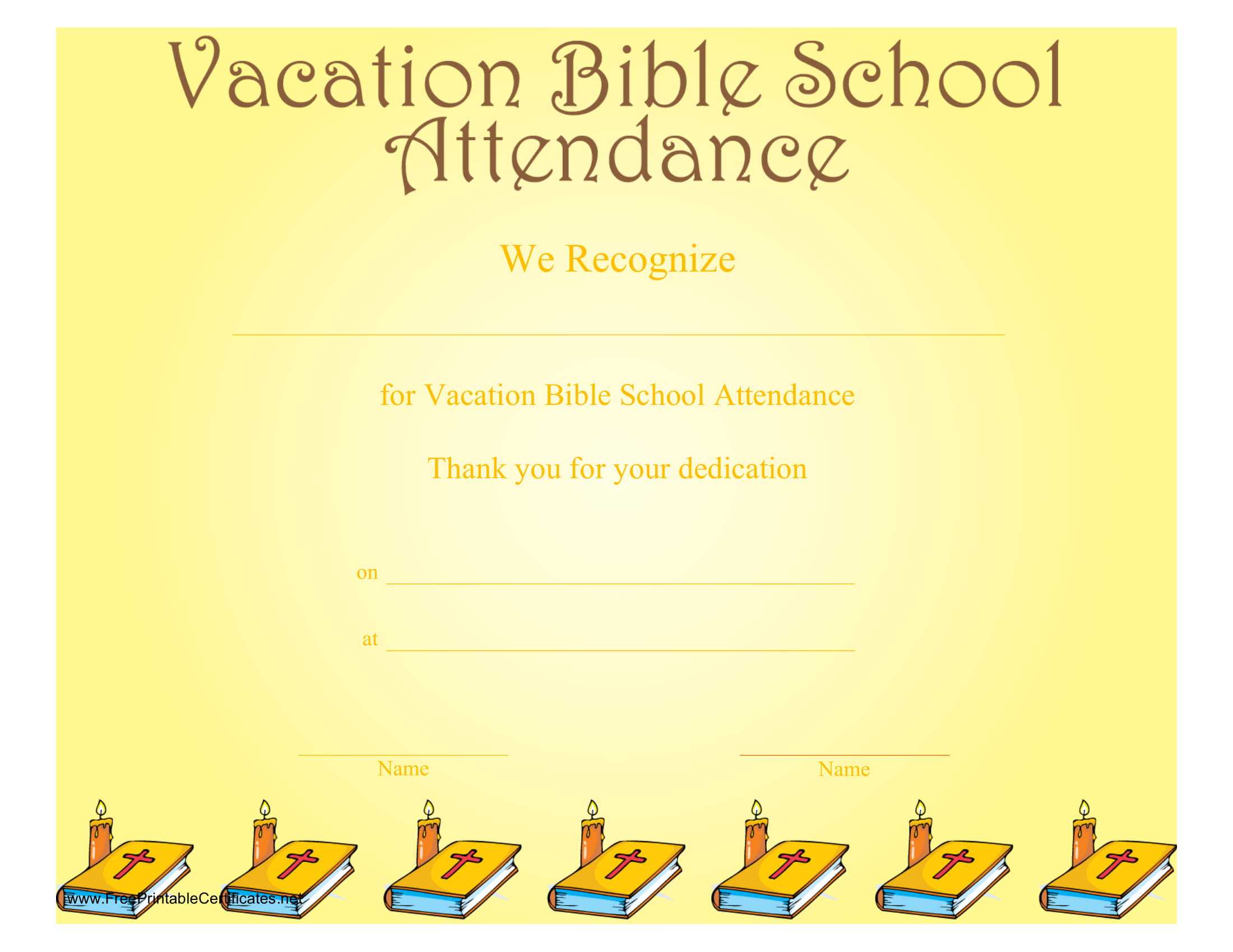 Certificate Templates: Free Vacation Bible School With Regard To Free Vbs Certificate Templates