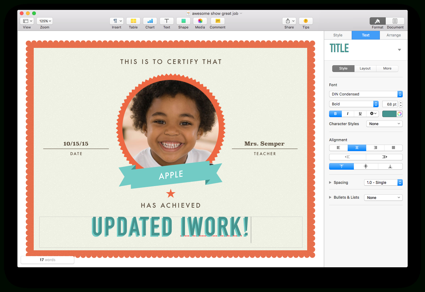 Certificate Templates: Pages Certificate Templates Ipad With Regard To Pages Certificate Templates