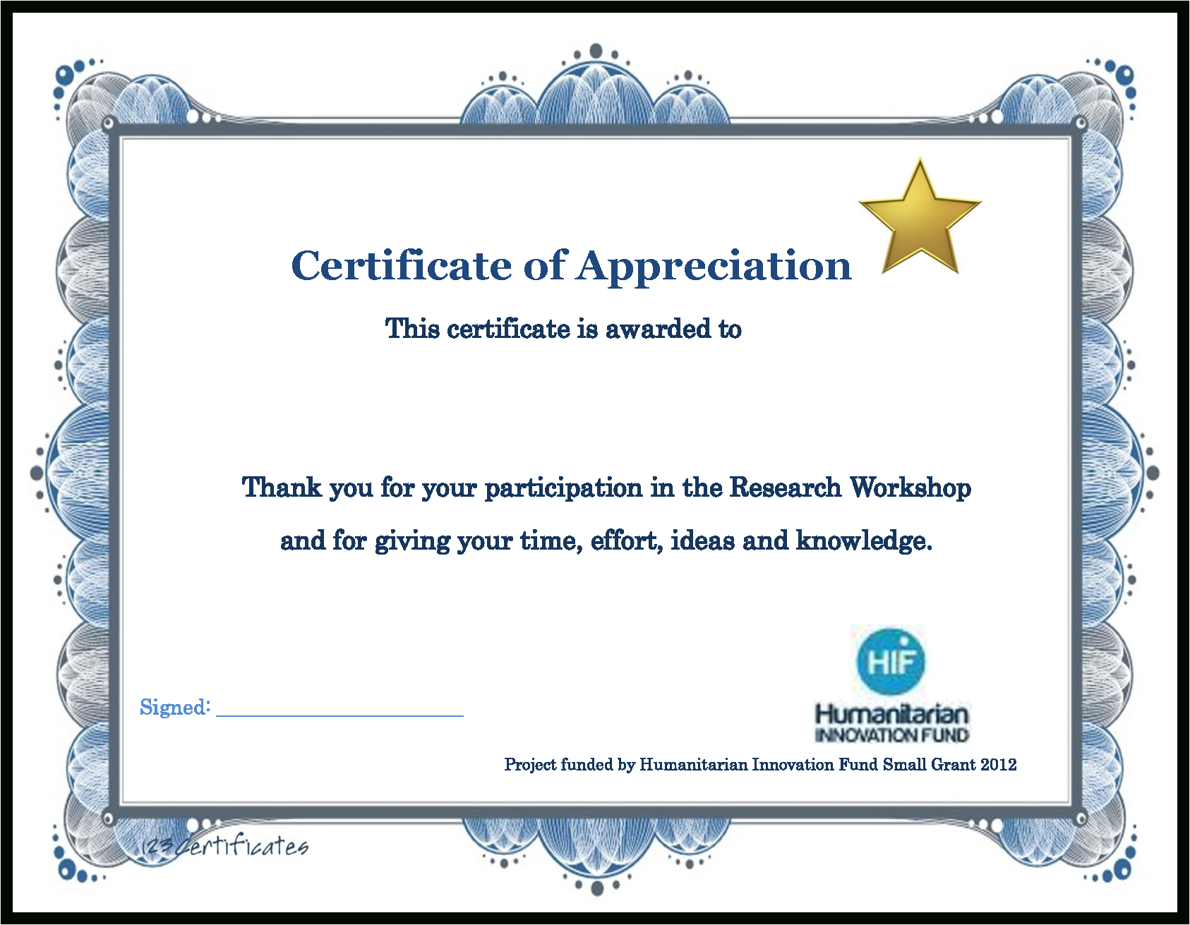 Certificate Templates: Participation Certificate Template Free Within Free Templates For Certificates Of Participation