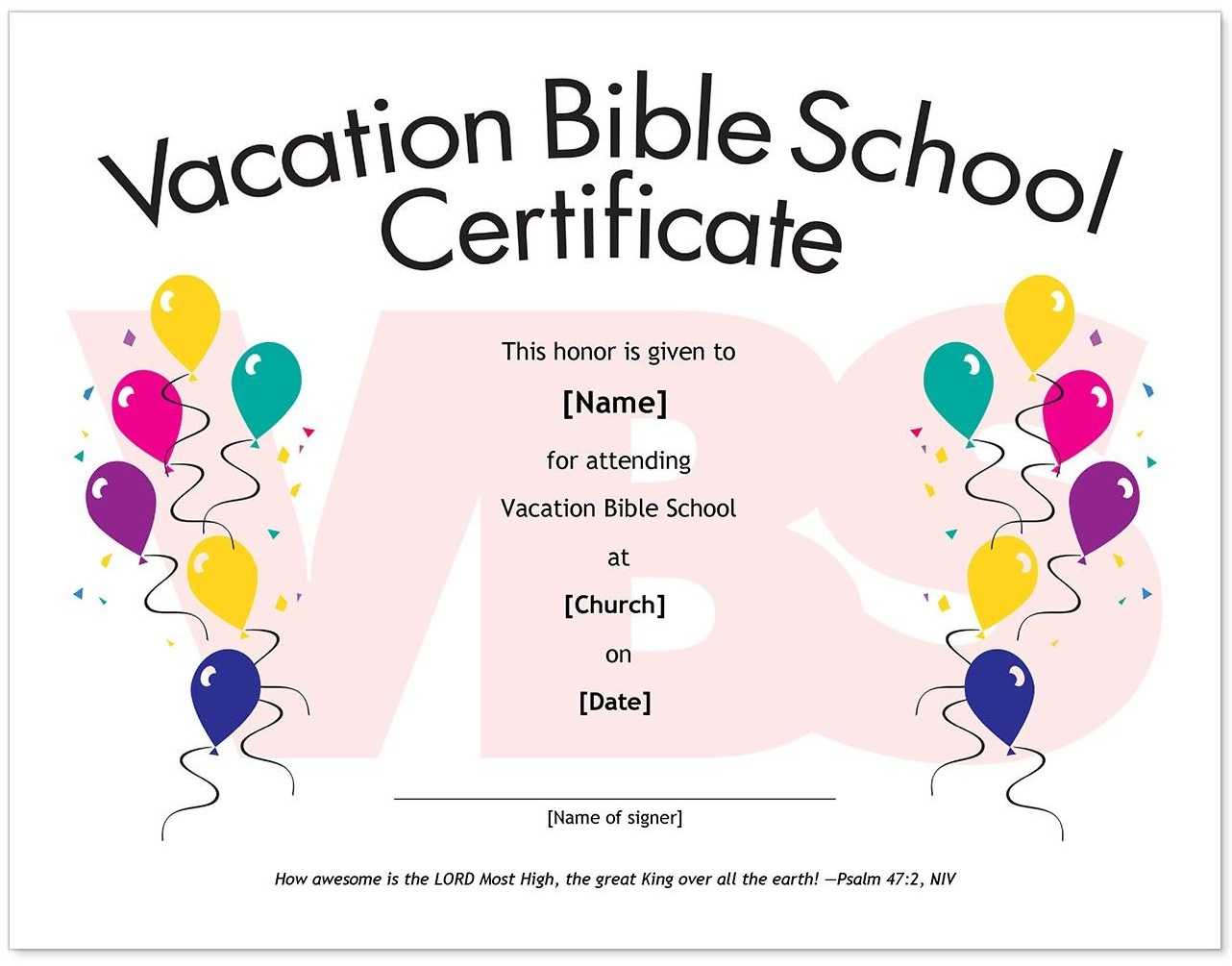 Certificates. Breathtaking Vbs Certificate Template Ideas Inside Vbs Certificate Template