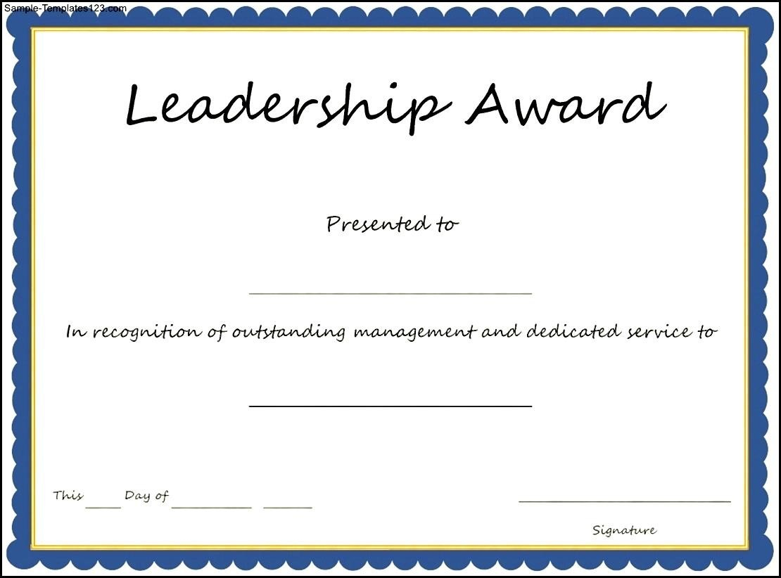 Certificates. Exciting Award Certificate Template Designs For Leadership Award Certificate Template