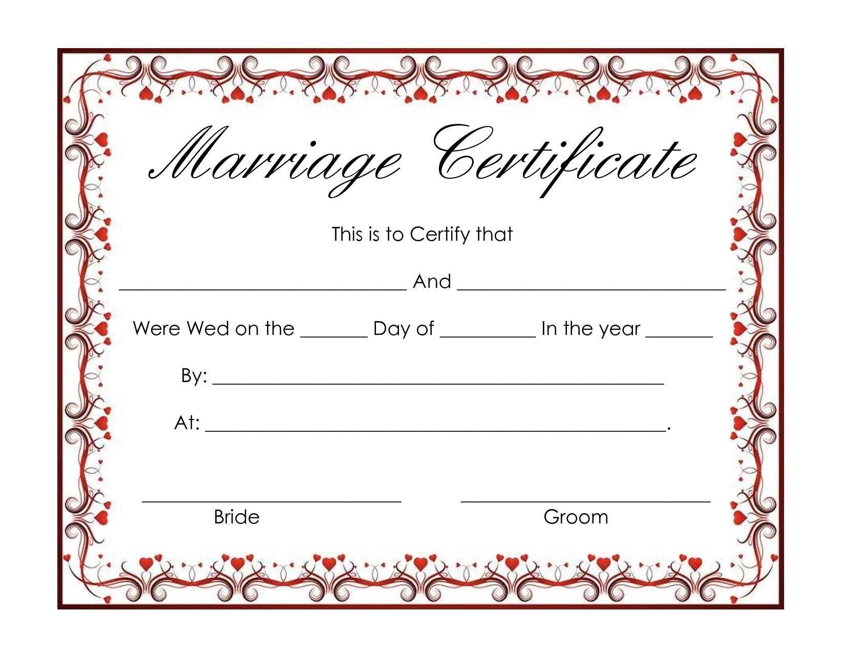 Certificates. Inspiring Marriage Certificate Template Throughout Blank Marriage Certificate Template