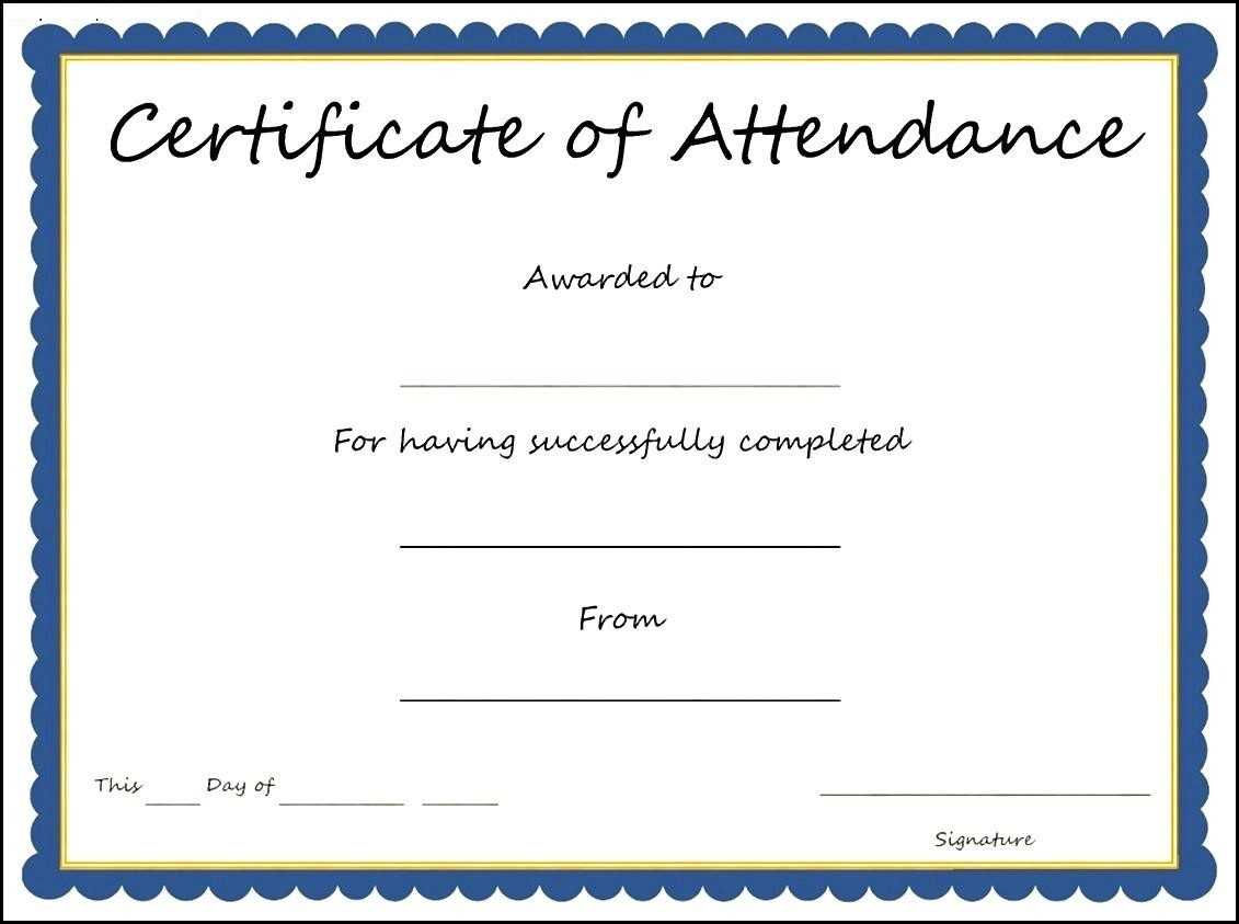 Certificates: Popular Attendance Certificate Template Word Intended For Attendance Certificate Template Word