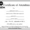 Certificates. Popular Attendance Certificate Template Word Within Attendance Certificate Template Word