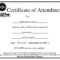 Certificates. Popular Attendance Certificate Template Word Within Attendance Certificate Template Word