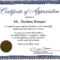 Certificates. Popular Certificate Of Recognition Template With Regard To Sample Certificate Of Recognition Template