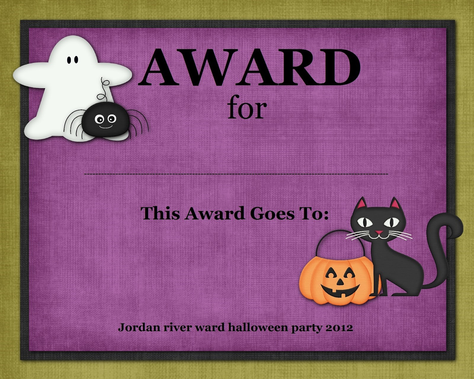 Certificates: Simple Halloween Costume Certificate Template Regarding Halloween Costume Certificate Template