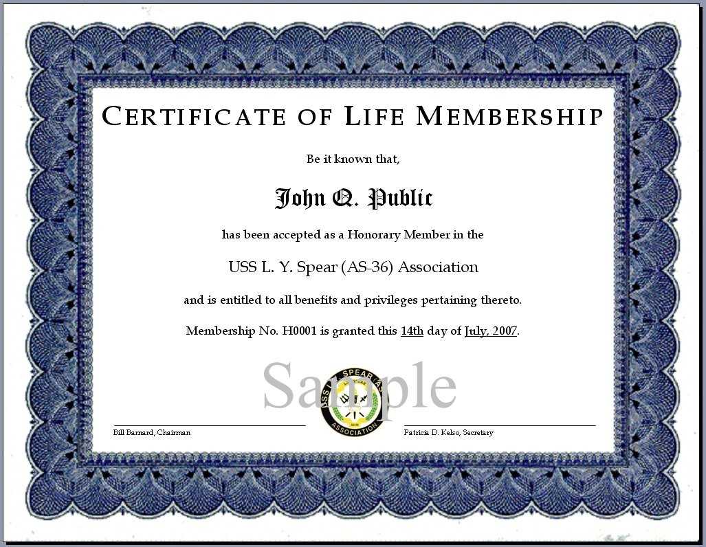 Certificates. Simple Membership Certificate Template Sample Throughout Life Membership Certificate Templates