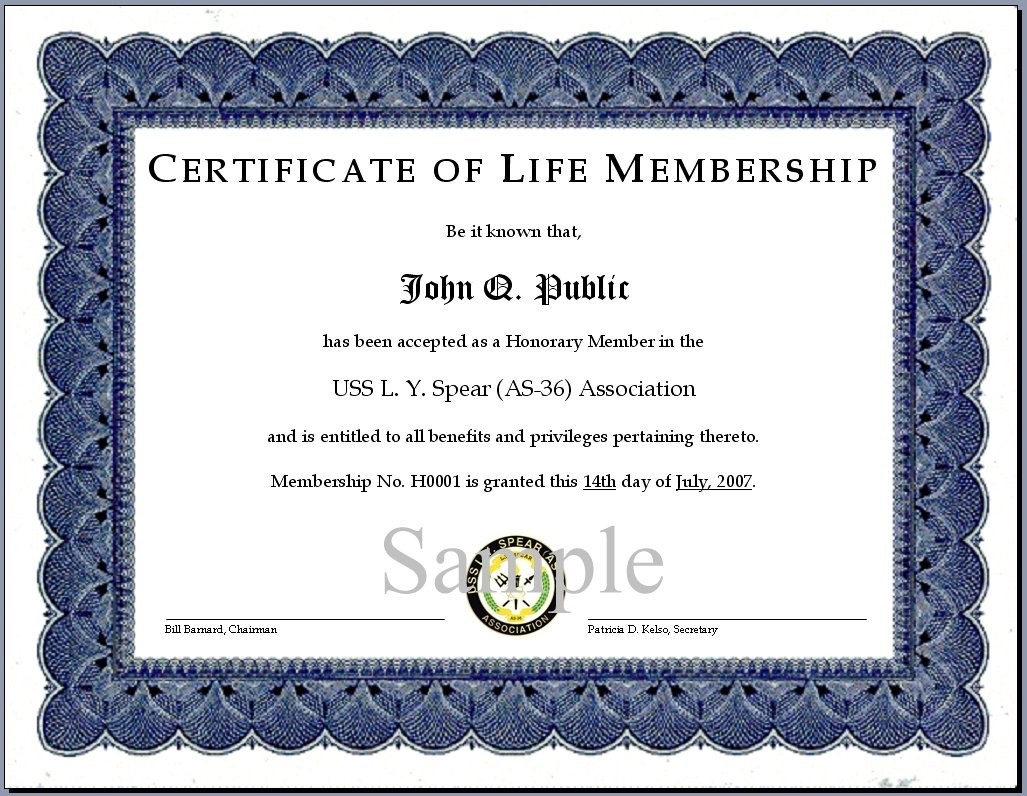 Certificates. Simple Membership Certificate Template Sample Within New Member Certificate Template