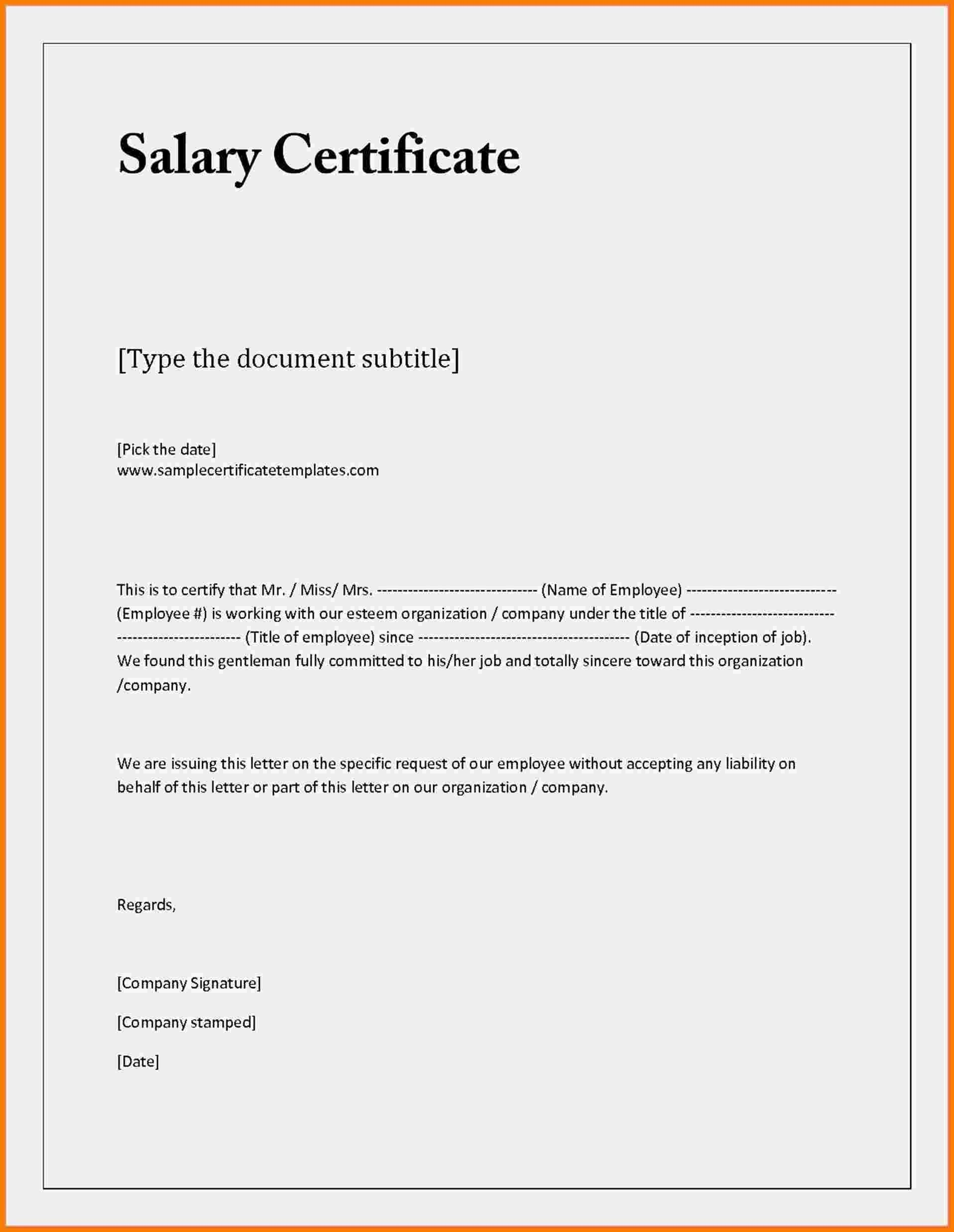 Certificates: Stunning Certificate Of Employment Template With Template Of Certificate Of Employment