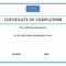 Certificates: Stunning Free Certificate Of Completion Throughout Free Completion Certificate Templates For Word