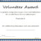 Certificates: Stylish Volunteer Certificate Template Sample For Volunteer Certificate Template