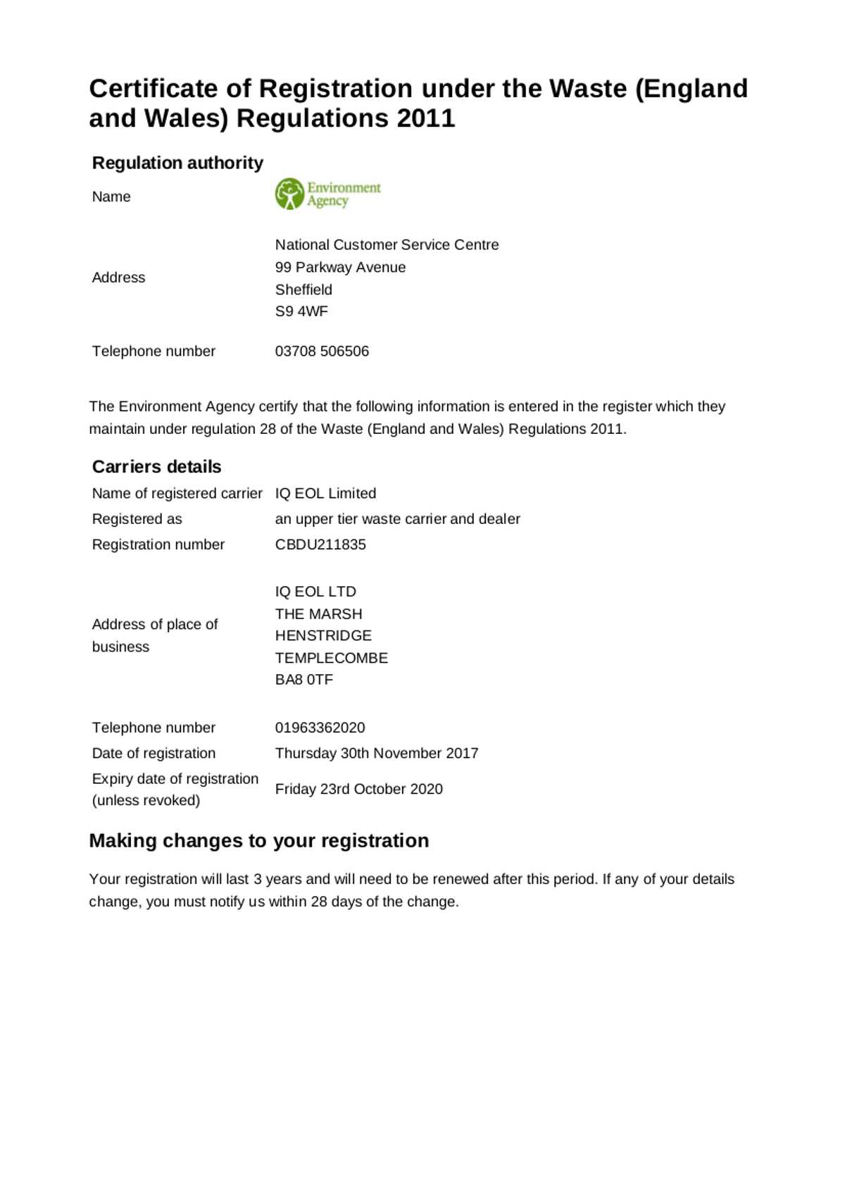 Certifications | Team Recycling With Regard To Certificate Of Disposal Template