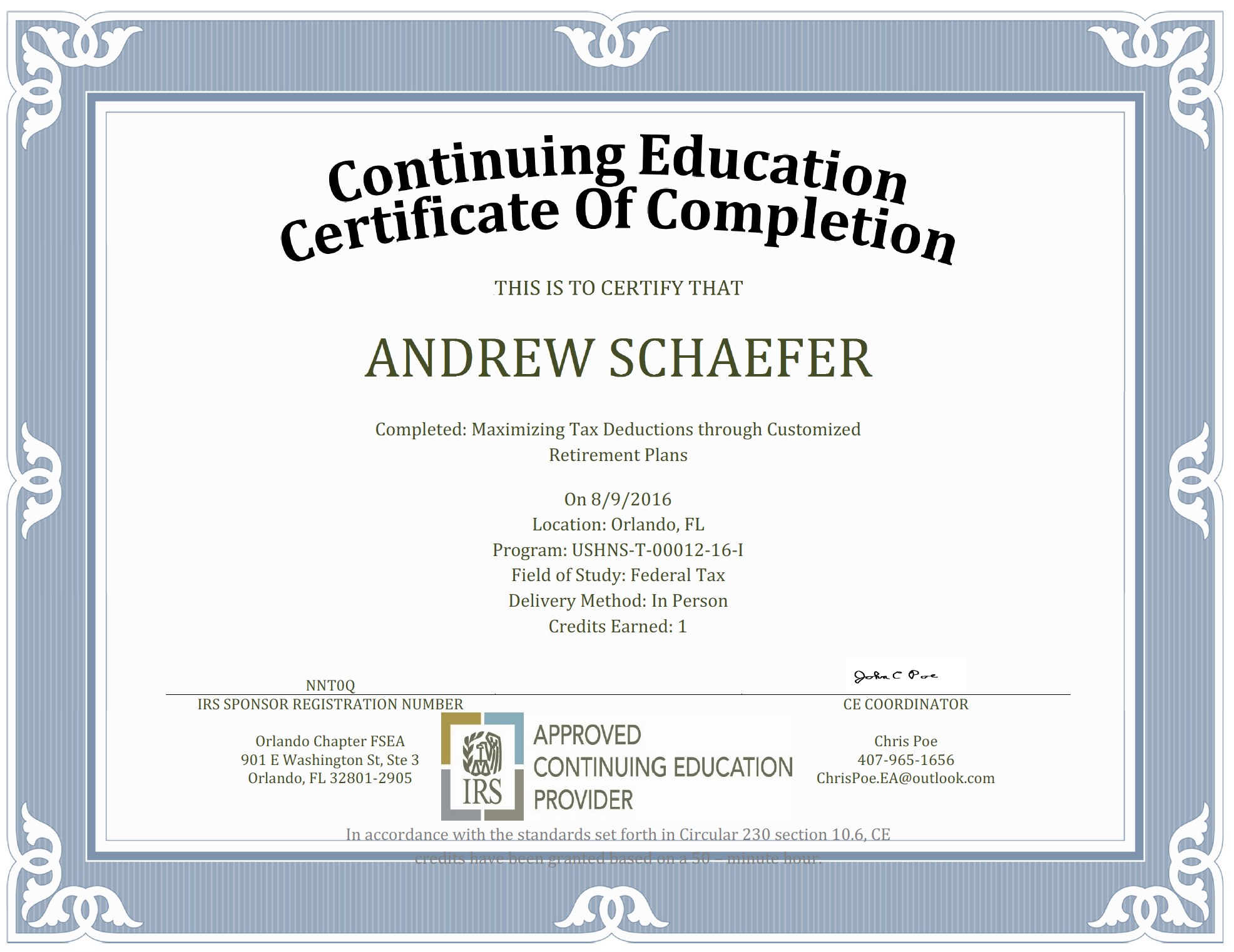 Ceu Certificate Of Completion Template Sample With Continuing Education Certificate Template