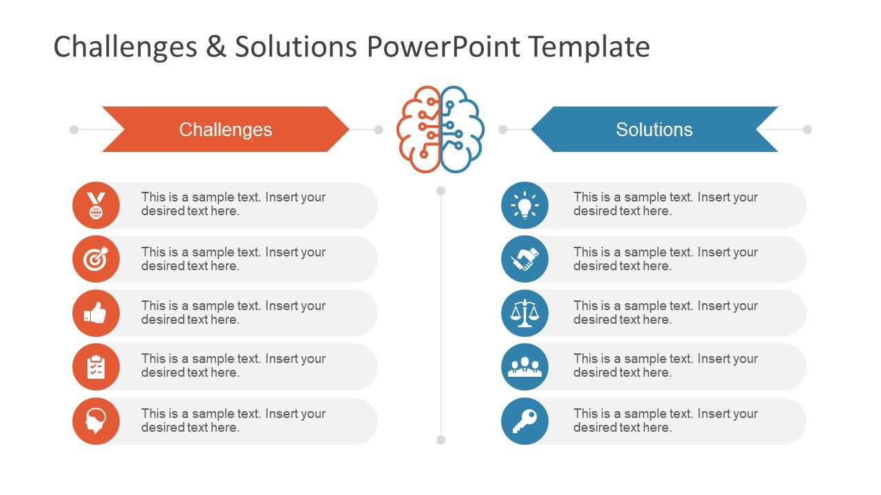 Challenges & Solution Powerpoint Template In What Is A Template In Powerpoint