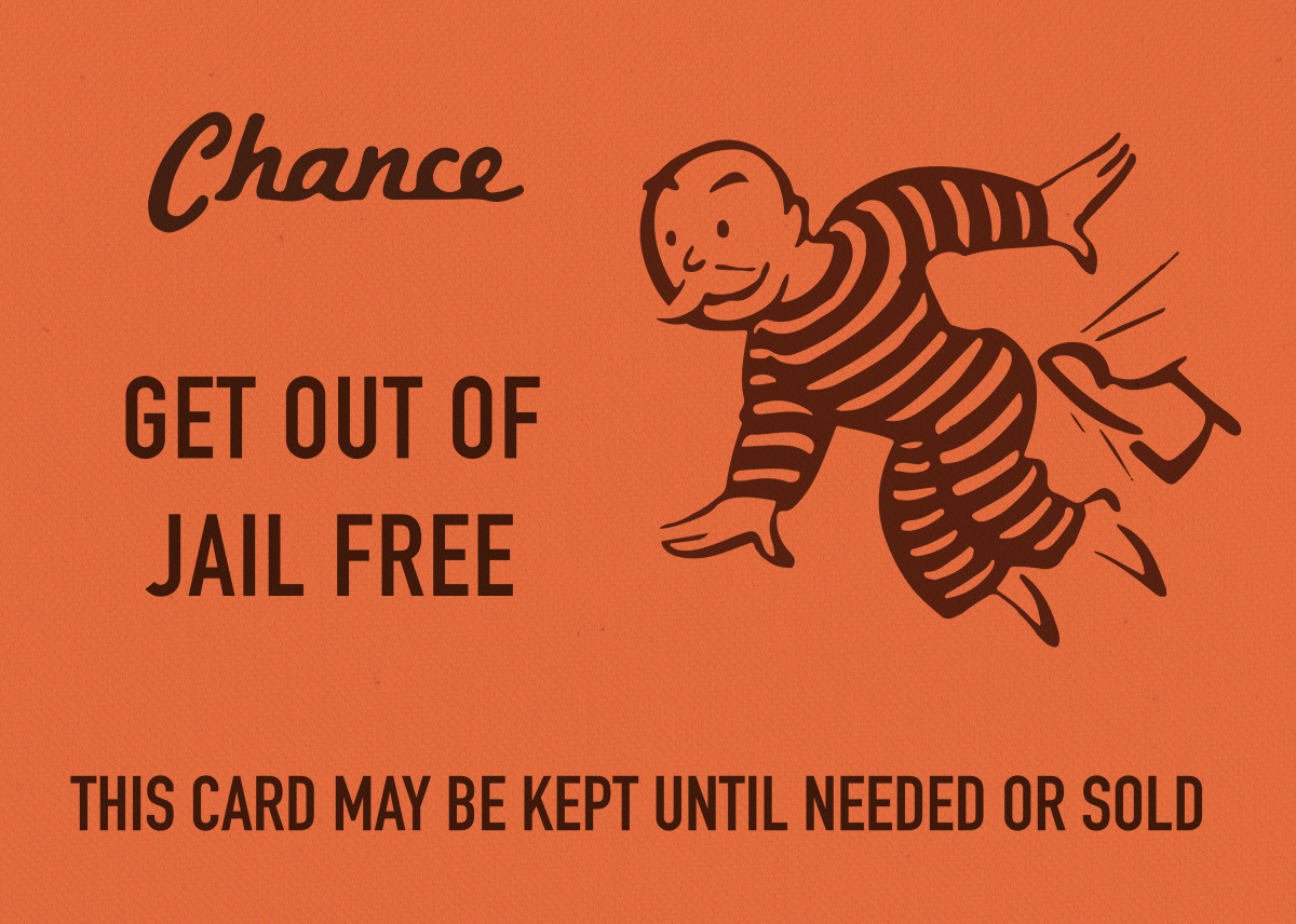 Chance Card Vintage Monopoly Gdesign Turnpike | Metal In Get Out Of Jail Free Card Template