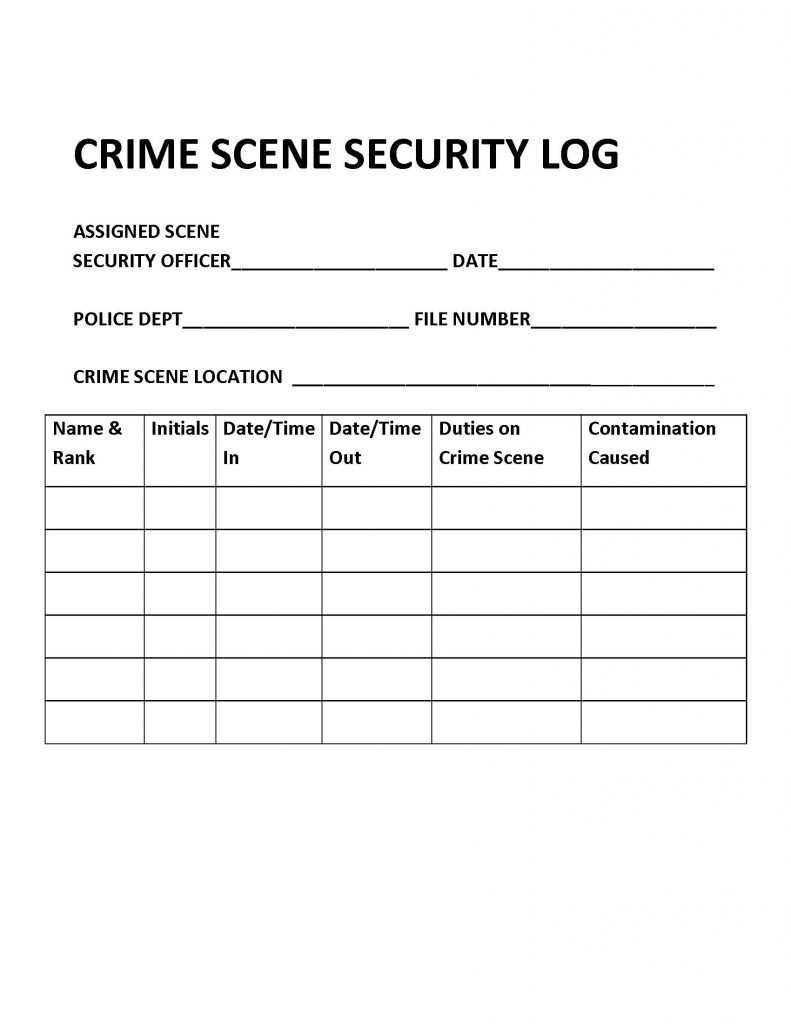 Chapter 8: Crime Scene Management – Introduction To Criminal Regarding Crime Scene Report Template