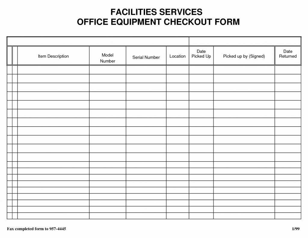 Check Out Inventory Template Sheet Report List Checklist For Check Out Report Template