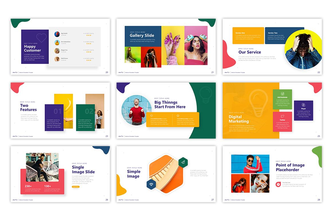 Cheerful – Attractive Powerpoint Template #75495 | Best Web For Pretty Powerpoint Templates