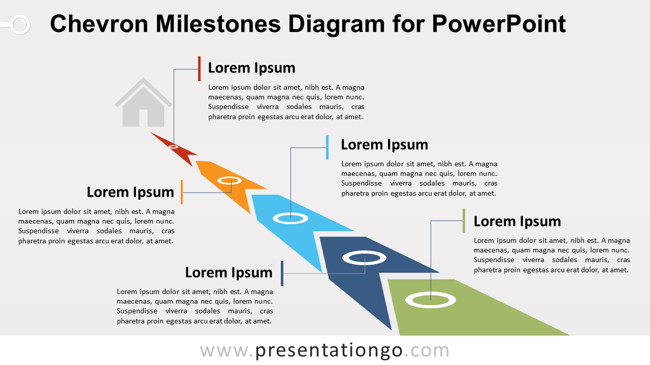 Chevron Milestones Diagram For Powerpoint – Presentationgo With Powerpoint Chevron Template