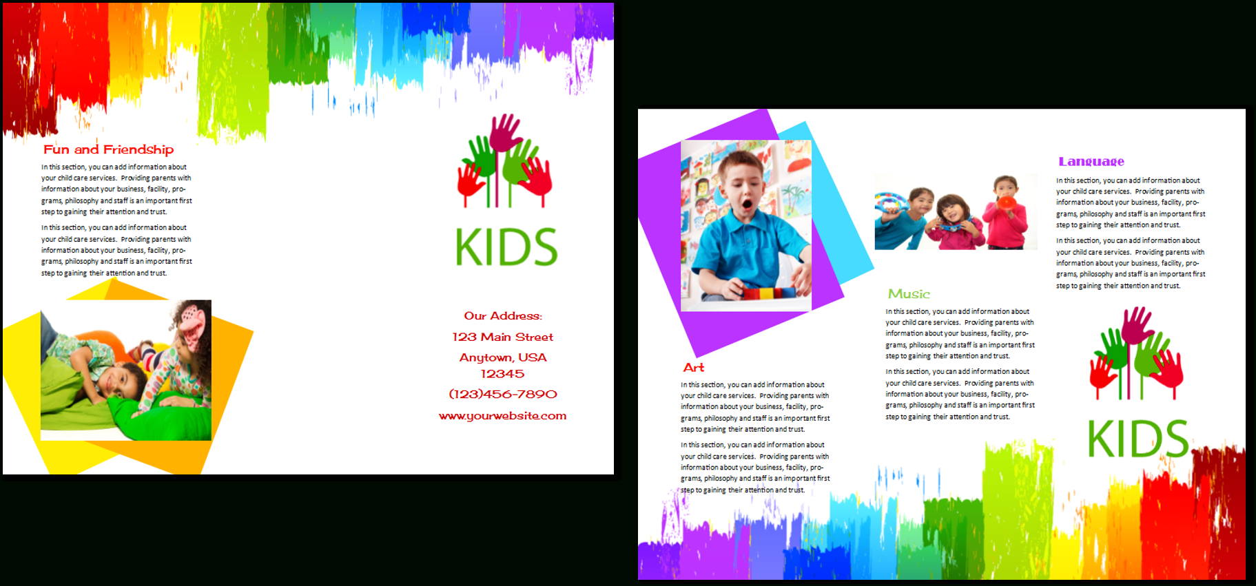 Child Care Brochure Template 9 In Daycare Brochure Template