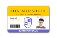 Child Id Card Template | Full Hd In 2019 | Id Card Template in High School Id Card Template