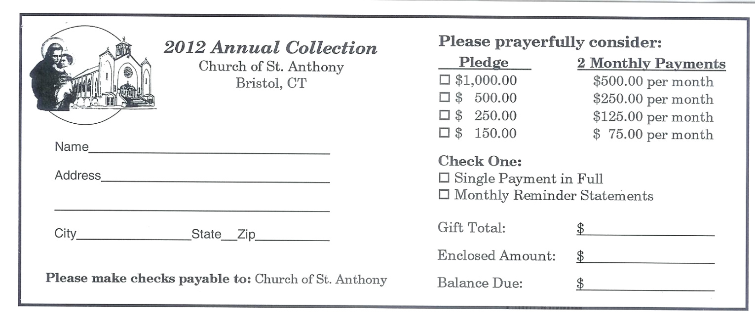 Childhood Cancer Foundation Inc Pledge Card For 2011 Within Church Pledge Card Template